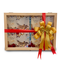 ราคา WHITE GOLD รังนกในกล่องไม้ฝาปิด สูตรน้ำตาลกรวด 45ml (24 ขวด) (YB42007)