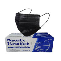 ราคา หน้ากากอนามัยแบบใช้แล้วทิ้ง 3 ชั้น สายคล้องหู สีดำ 50 ชิ้น (NON-MEDICAL) บรรจุกล่อง (YC70318)