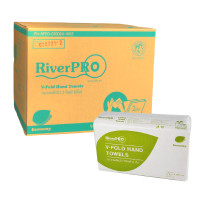 ราคา RIVERPRO กระดาษเช็ดมือ V-FOLD หนา 2 ชั้น 250 แผ่น/แพ็ค (24 แพ็ค) (YC28567)