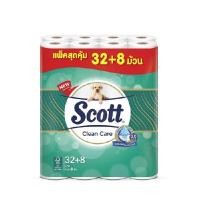 ราคา SCOTT กระดาษชำระ หนา 3 ชั้น รุ่น clean care (แพ็ค 32+8 ม้วน) (0011625)