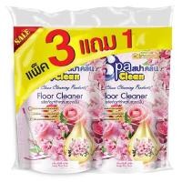 ราคา SPACLEAN น้ำยาถูพื้นสูตรเจนเทิล กลิ่นเลิฟลี่ฮาร์ท ขนาด 400 มล. (แพ็ค 3+1) (0A00667)