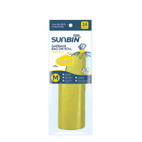 ราคา Sunbin ถุงขยะม้วน 24x28 นิ้ว สีเหลือง (แพ็ค 24 ใบ) (0002467)