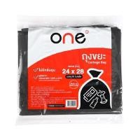 ราคา ONE ถุงขยะ สีดำ ขนาด 24x28 นิ้ว แพ็ค 20 ใบ (0098284)