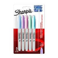 ราคา SHARPIE ปากกามาร์คเกอร์ หัว Fine 1.0 มม. รุ่น อัญมณี คละสี (แพ็ค 5 ด้าม) (1091508)