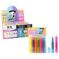 ราคา M&amp;G ปากกาเน้นข้อความ หัวตัด หมึกคละสี ลาย Snoopy รุ่น SHM22578 (แพ็ค 6 ด้าม) (1093510)