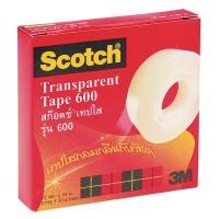 ราคา SCOTCH เทปใส รุ่น 600 ขนาดแกน 1 นิ้ว กว้าง 1/2 นิ้ว ยาว 36 หลา (3100170)