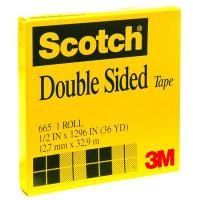 ราคา SCOTCH เทปใสกาวสองหน้า รุ่น 665 ขนาด 1/2 นิ้ว x 36 หลา แกน 3 นิ้ว (3110030)