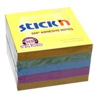 ราคา STICK N กระดาษโน๊ตกาว 4 มุม คละสี ขนาด 3"x3" แพ็ค 5 เล่ม (5004022)