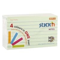 ราคา STICK N กระดาษโน้ตมีเส้น คละสี ขนาด 3x5 นิ้ว แพ็ค 5 เล่ม (5004687)