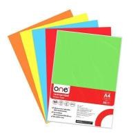 ราคา ONE กระดาษการ์ดสี A4 160 แกรม สีฟ้า แพ็ค 50 แผ่น (5005045)