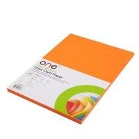 ราคา ONE กระดาษการ์ดสี 24 160 แกรม สีส้มเข้ม (แพ็ค 50 แผ่น) (5005047)