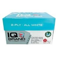 ราคา IQ กระดาษต่อเนื่องเคมีขาว ขนาด 9 x 5.5 นิ้ว 2 ชั้น (5005341)