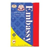 ราคา EMBASSY กระดาษคาร์บอน สี น้ำเงิน ขนาด 21x33 ซม. แพ็ค 100 แผ่น/กล่อง (5080173)