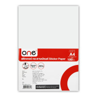 ราคา ONE สติกเกอร์กระดาษปอนด์ ขนาด 210 x 297 มม. (A4) แพ็ค 100 แผ่น (5096520)
