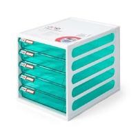 ราคา ONE ตู้เอกสาร 5 ชั้น โครงสีขาว ลิ้นชักสีเขียวใส (6003954)