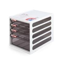 ราคา ONE ตู้เอกสาร 4 ชั้น โครงสีขาว ลิ้นชักสีเทาใส (6003950)