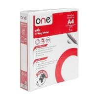 ราคา ONE แฟ้ม 2 ห่วง สีขาว ขนาด A4 สัน 2 นิ้ว (6004711)