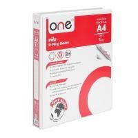 ราคา ONE แฟ้ม 2 ห่วง สีขาว ขนาด A4 สัน 1 นิ้ว (6004709)