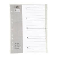 ราคา BENNON อินเด็กซ์พลาสติก Heavy Duty Vinyl 5 หยัก สีเทา ขนาด A4 (6181210)