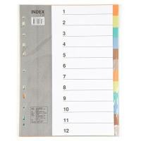 ราคา BENNON อินเด็กซ์พลาสติก A4 12 หยัก คละสี รุ่น IX895 ขนาด 22.4x29.7 ซม. (6181190)