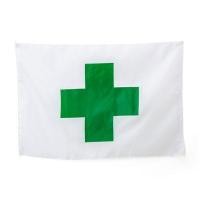 ราคา Q FLAG ธงเซฟตี้ รูปกากบาท สีขาว-เขียว ขนาด 60x90 ซม. (แพ็ค 2 ผืน) (9001082)