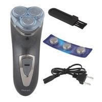 ราคา Gemei เครื่องโกนหนวดไฟฟ้าไร้สาย GM-7500 ใบมีดสแตนเลสลูกลอยยืดหยุ่น 3 หัวโกน ถอดล้างน้ำได้ มอเตอร์ Pd อัลลอยด์ ติดที่กันจอน - สีเทา (Y011597)