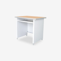 ราคา Luckyworld โต๊ะคอมพิวเตอร์ หน้าโต๊ะปิดผิวพีวีซีลายไม้ สีเทาทราย KCP-590C (Y017053)