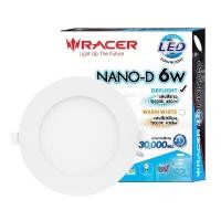 ราคา โคมดาวน์ไลท์หน้ากลม 3.5 นิ้ว LED 6W Daylight RACER รุ่น NANO-D 6W DL65 สีขาว (Y039395)