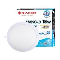 ราคา โคมดาวน์ไลท์หน้ากลม 6 นิ้ว LED 18W Daylight RACER รุ่น NANO-D 18W DL65 สีขาว (Y039416)
