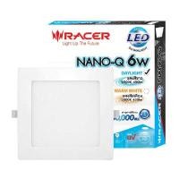 ราคา โคมดาวน์ไลท์หน้าเหลี่ยม 3.5 นิ้ว LED 6W Daylight RACER รุ่น NANO-Q 6W DL65 สีขาว (Y039434)
