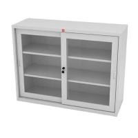 ราคา LUCKYWORLD ตู้บานเลื่อนกระจกเตี้ย สีเทาทราย KSG-120 (Y049881)