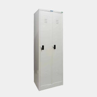 ราคา ตู้ล็อคเกอร์แถวคู่ 2 ช่อง มี 1 ราวแขวน 2 แผ่นชั้น โครงขาวสว่าง สีบานประตู 13 สี ไอคอนิค MLK-D11 สีบานประตูขาว (YA09445)