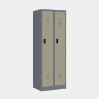 ราคา ตู้ล็อคเกอร์แถวคู่ 2 ช่อง มี 1 ราวแขวน 2 แผ่นชั้น โครงสีล้วน ไอคอนิค MLK-D11 สีเทาสลับ (YA09451)