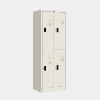 ราคา ตู้ล็อคเกอร์แถวคู่ 4 ช่อง มี 1 ราวแขวน 1 แผ่นชั้น โครงขาวไข่มุก สีบานเปิด 11 สี ไอคอนิค MLK-D22 บานเปิดสีขาวไข่มุก (YA09464)