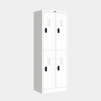 ราคา ตู้ล็อคเกอร์แถวคู่ 4 ช่อง มี 1 ราวแขวน 1 แผ่นชั้น โครงขาวสว่าง สีบานเปิด 13 สี ไอคอนิค MLK-D22 สีขาว (YA09476)