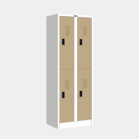 ราคา ตู้ล็อคเกอร์แถวคู่ 4 ช่อง มี 1 ราวแขวน 1 แผ่นชั้น โครงขาวสว่าง สีบานเปิด 13 สี ไอคอนิค MLK-D22 สีครีม (YA09478)