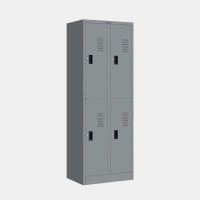 ราคา ตู้ล็อคเกอร์แถวคู่ 4 ช่อง มี 1 ราวแขวน 1 แผ่นชั้น โครงสีเดียวล้วน มี 3 สี ไอคอนิค MLK-D22 สีเทา (YA09496)