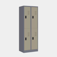 ราคา ตู้ล็อคเกอร์แถวคู่ 4 ช่อง มี 1 ราวแขวน 1 แผ่นชั้น โครงสีเดียวล้วน มี 3 สี ไอคอนิค MLK-D22 สีเทาสลับ (YA09497)