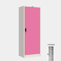 ราคา ตู้เก็บของอเนกประสงค์บานเปิดทึบ มีราวแขวน พร้อมชั้นวาง มี 14 สี ไอคอนิค MCAB-02 สีขาว-ชมพู (YA11249)