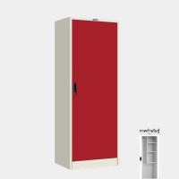 ราคา ตู้เก็บของอเนกประสงค์บานเปิดทึบ มีราวแขวน พร้อมชั้นวาง มี 14 สี ไอคอนิค MCAB-02 สีขาว-แดง (YA11251)