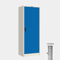 ราคา ตู้เก็บของอเนกประสงค์บานเปิดทึบ มีราวแขวน พร้อมชั้นวาง มี 14 สี ไอคอนิค MCAB-02 สีขาว-น้ำเงิน (YA11254)