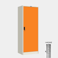 ราคา ตู้เก็บของอเนกประสงค์บานเปิดทึบ มีราวแขวน พร้อมชั้นวาง มี 14 สี ไอคอนิค MCAB-02 สีขาว-ส้ม (YA11258)