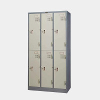 ราคา ตู้ล็อคเกอร์ 6 ช่อง เหล็กหนา 0.6 มม.(มอก.) ไอคอนิค PLK-006 สีเทาสลับ (YA13673)