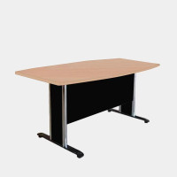 ราคา ICONIC โต๊ะประชุมขาโครเมียม 8-10 ที่นั่ง รุ่น CONF-02 สีบีช-ดำ ขนาด 240 ซม. (YA16081)