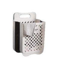 ราคา THAI SUN SPORT ตะกร้าใส่ผ้าพลาสติก ตะกร้าผ้าหูหิ้วพับเก็บได้เเขวนติด รุ่น SH0121-L สีขาว ไซส์ L (YA17495)