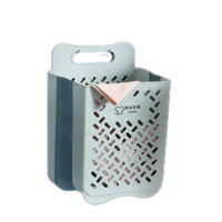 ราคา THAI SUN SPORT ตะกร้าใส่ผ้าพลาสติก ตะกร้าผ้าหูหิ้วพับเก็บได้เเขวนติด รุ่น SH0121-L สีน้ำเงิน ไซส์ L (YA17494)