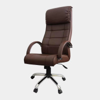 ราคา ICONIC เก้าอี้สำนักงานพนักพิงสูง มีหมอนพิง รุ่น IN-046HP สีน้ำตาล (YA18180)