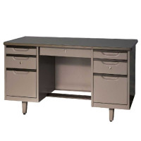 ราคา WELCO โต๊ะทำงานลิ้นชักซ้าย-ขวา กุญแจอิสระ รุ่น WDE3060 สีเทา ขนาด 5 ฟุต (YA20395)