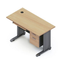 ราคา CENTURY โต๊ะคอมพิวเตอร์ 2 ลิ้นชัก พร้อมถาดวางคีย์บอร์ด รุ่น L126T-2D สีเชอร์รี่-ดำ ขนาด 1.2 เมตร (YA20752)