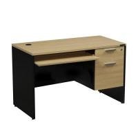 ราคา CENTURY โต๊ะคอมพิวเตอร์พร้อมถาดวางคีย์บอร์ดและลิ้นชัก สีไวท์โอ๊ค ขนาด 1.2 ม. (YA22783)